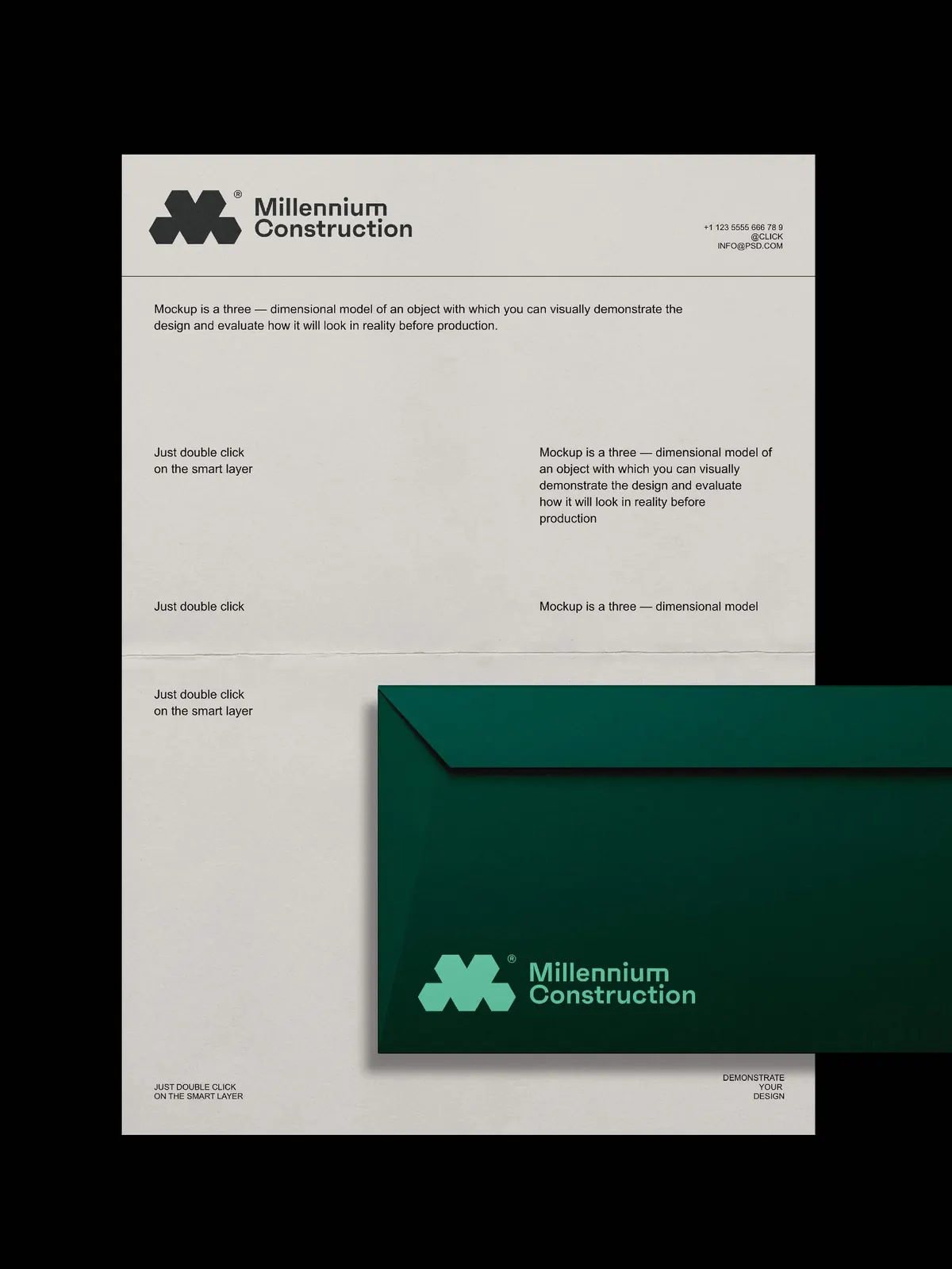 Millennium construction — identity and stationery; image 3 of 8